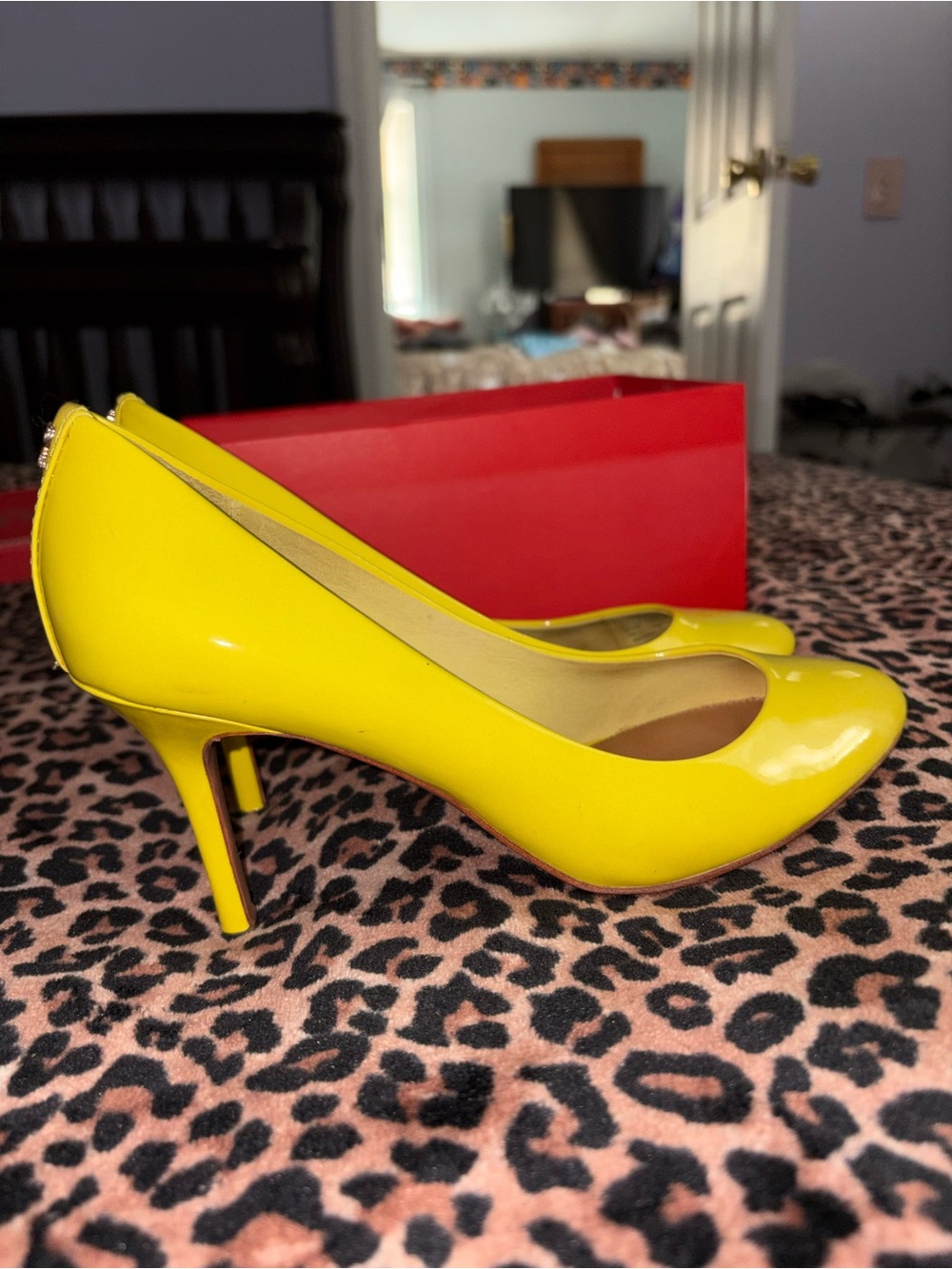 Yellow Coach Patent Leather Women's Pumps size 7